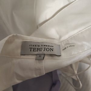 Size 10 white and purple dress from Rickie freeman Teri jon